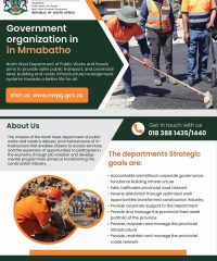 North West Department of Public Works and Roads – Government organization in in Mmabatho